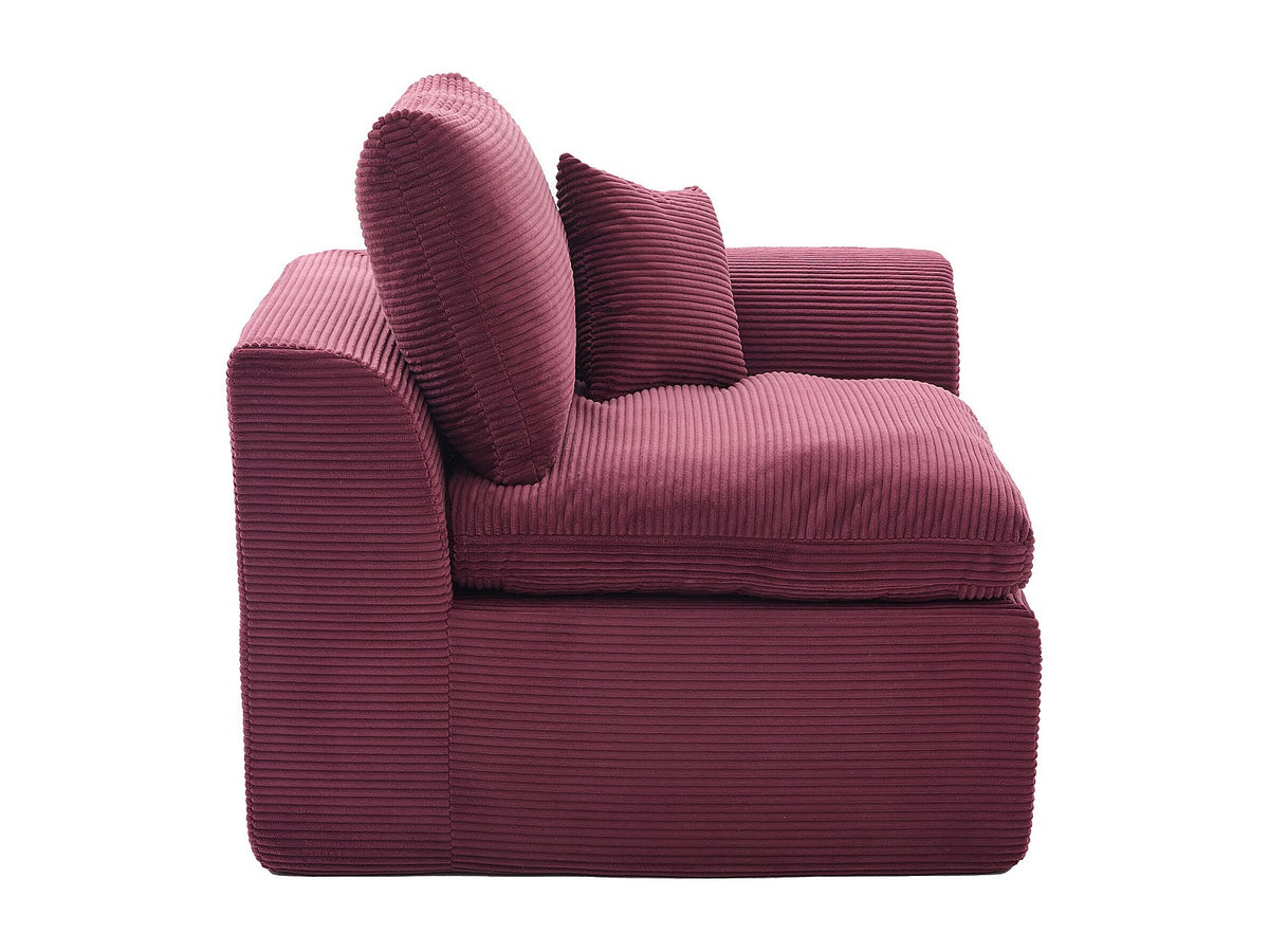 Canapé modulable violet tissu