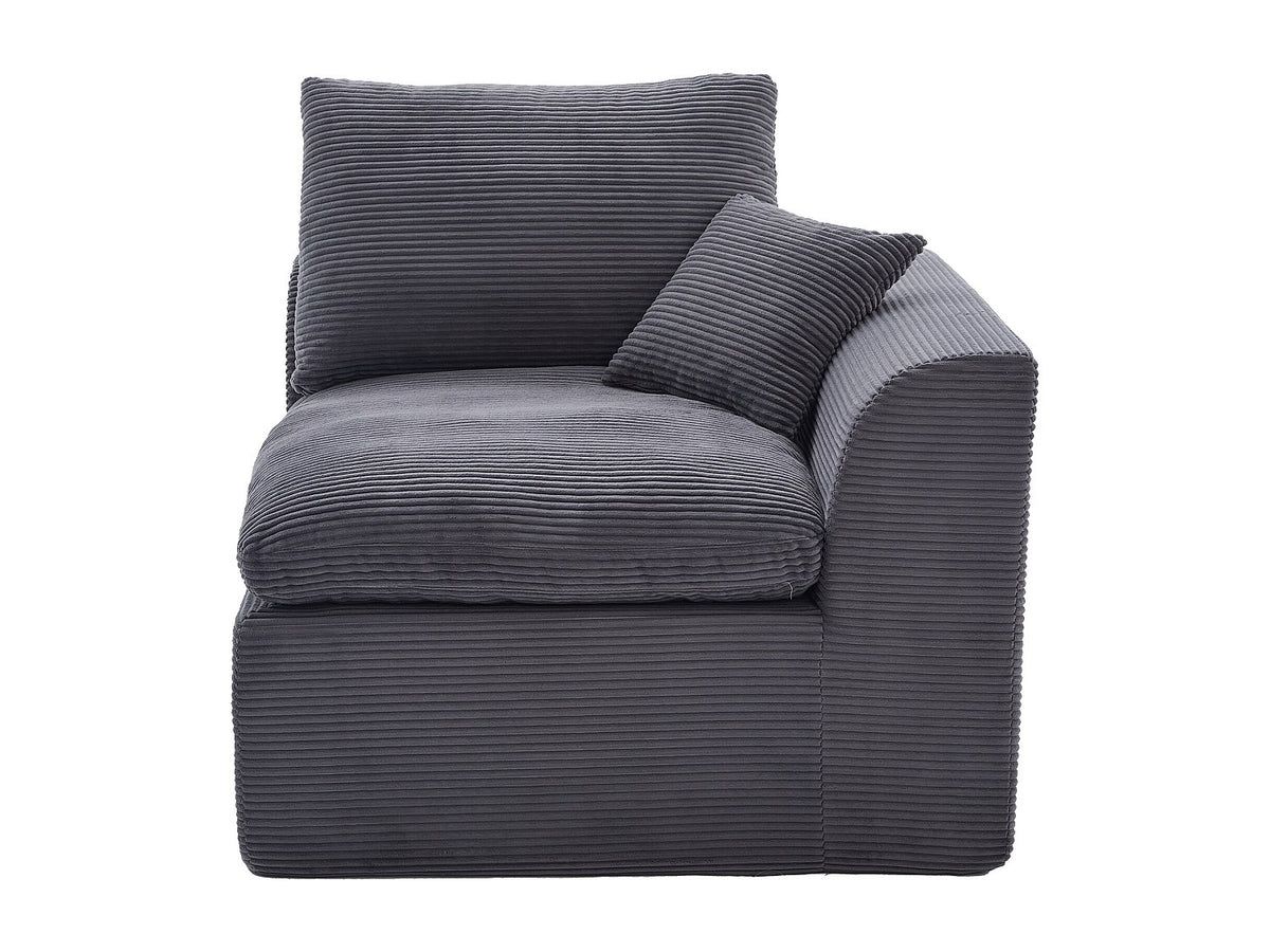 Canapé modulable gris tissu