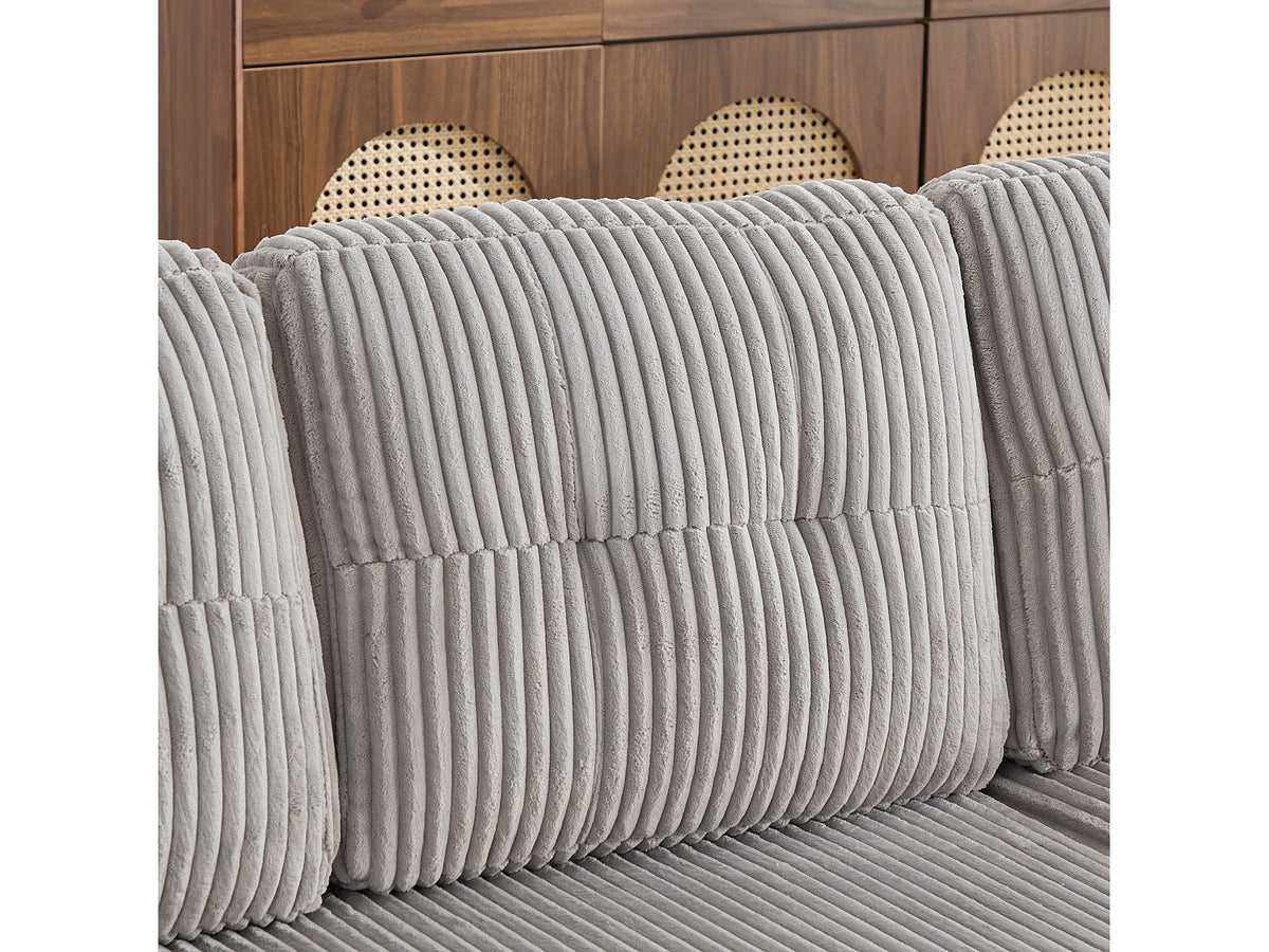 Angle pour canapé modulable convertible 3 places gris tissu - Allurex