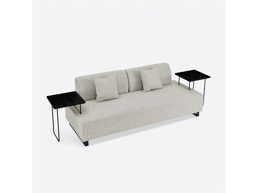 Canapé modulable 3 places beige tissu