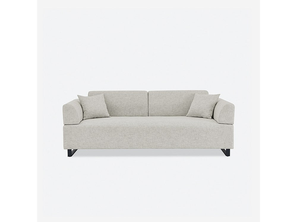 Canapé modulable 3 places beige tissu