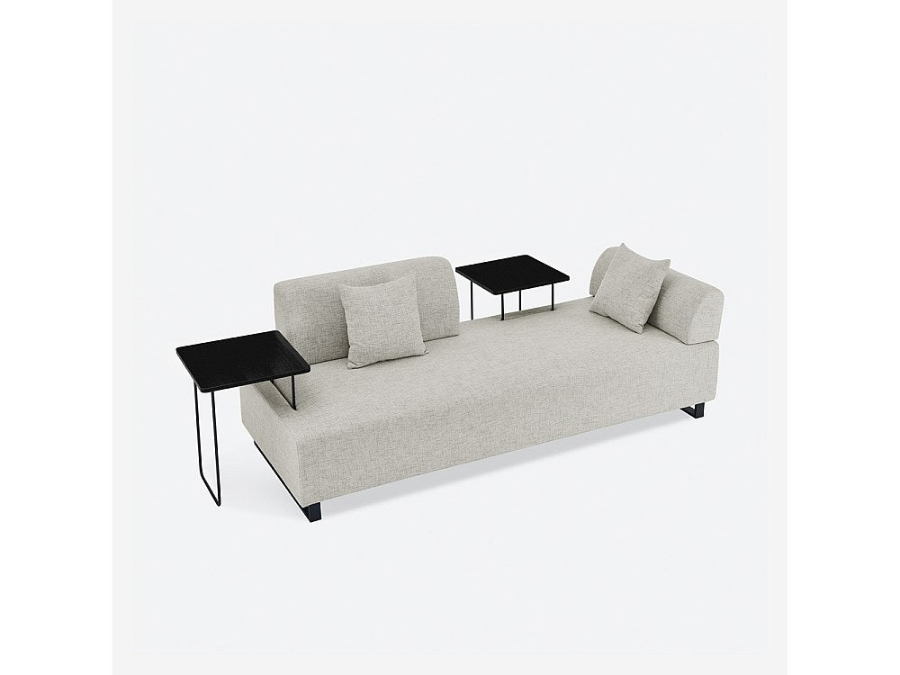 Canapé modulable 3 places beige tissu