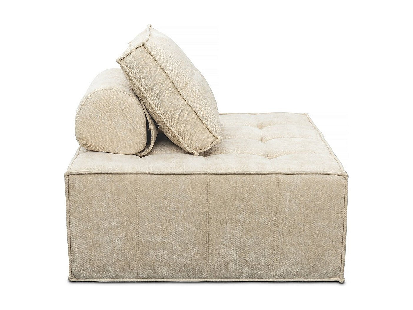 Chauffeuse modulable beige tissu
