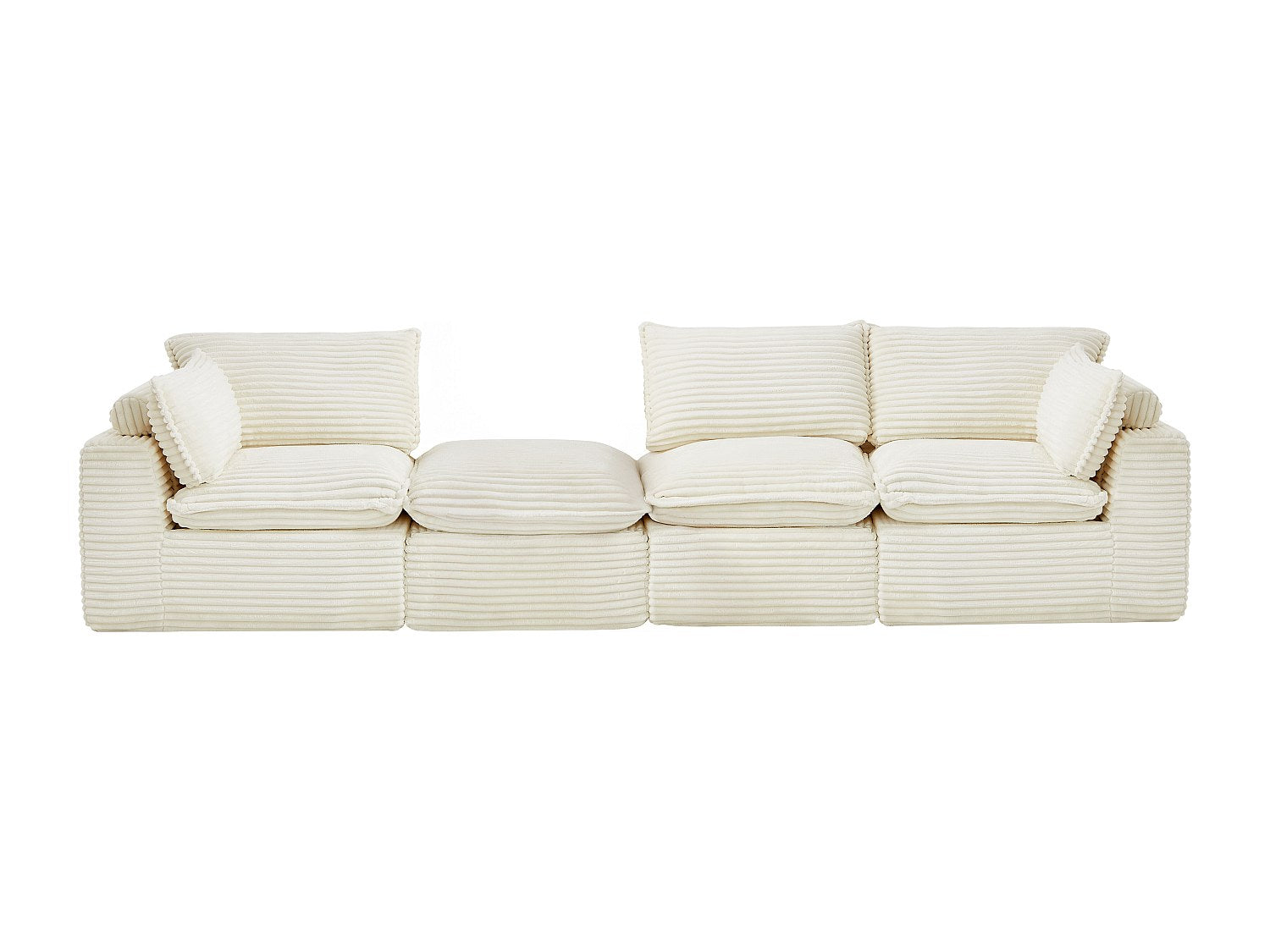 Angle pour canapé modulable beige velours