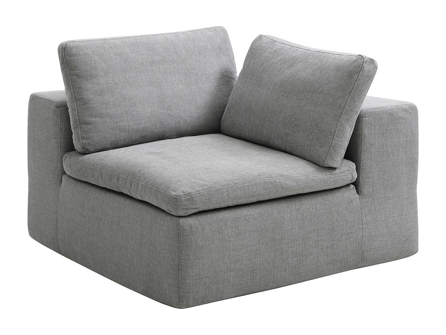 Canapé modulable 2 places gris tissu