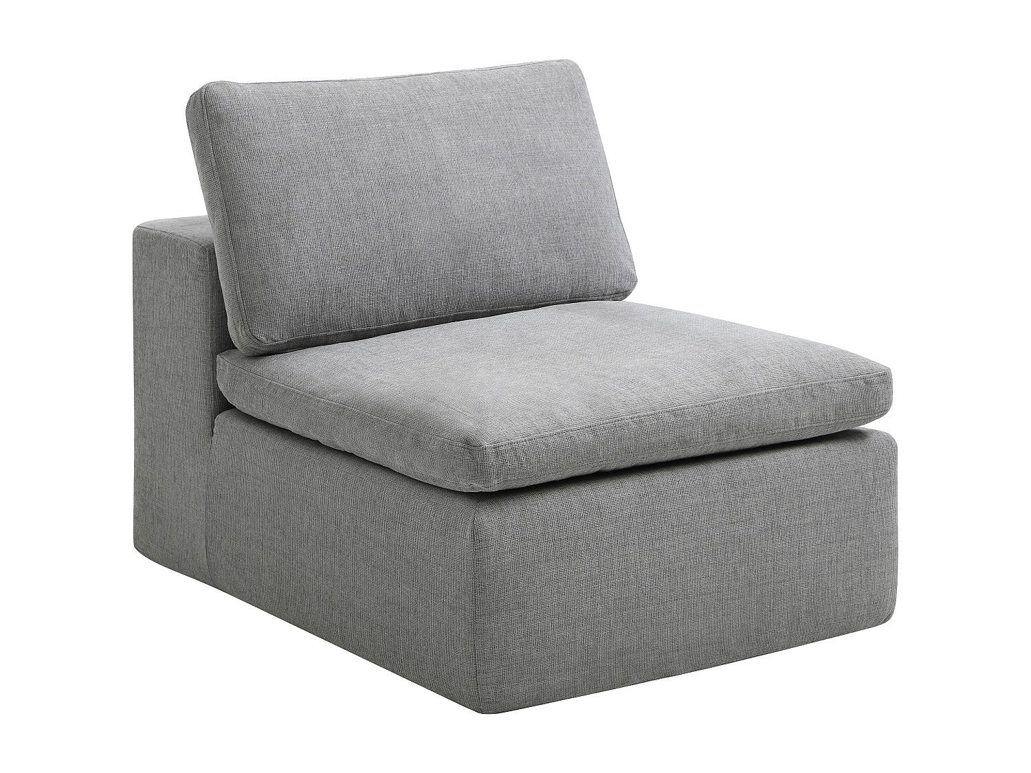 Canapé modulable 3 places gris tissu