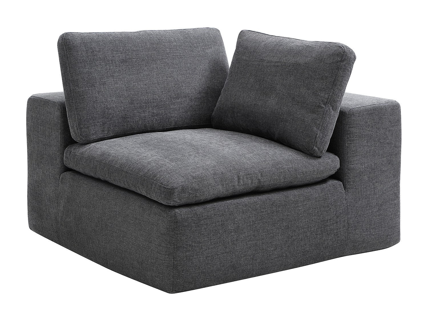 Angle pour canapé modulable gris tissu