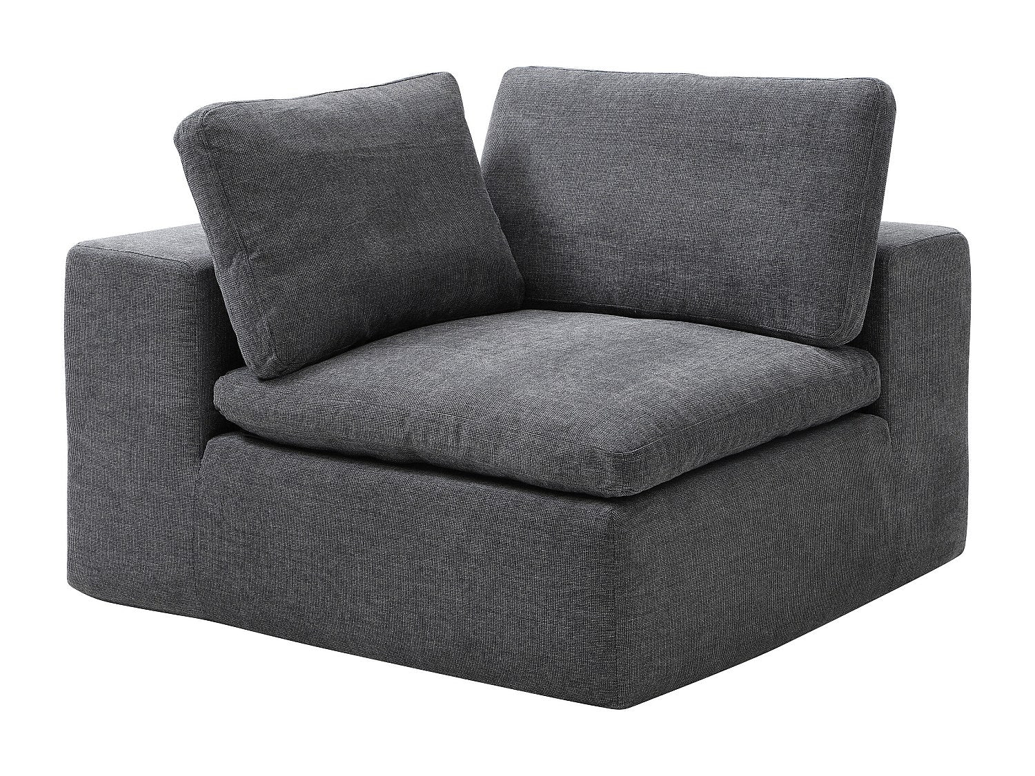 Angle pour canapé modulable gris tissu