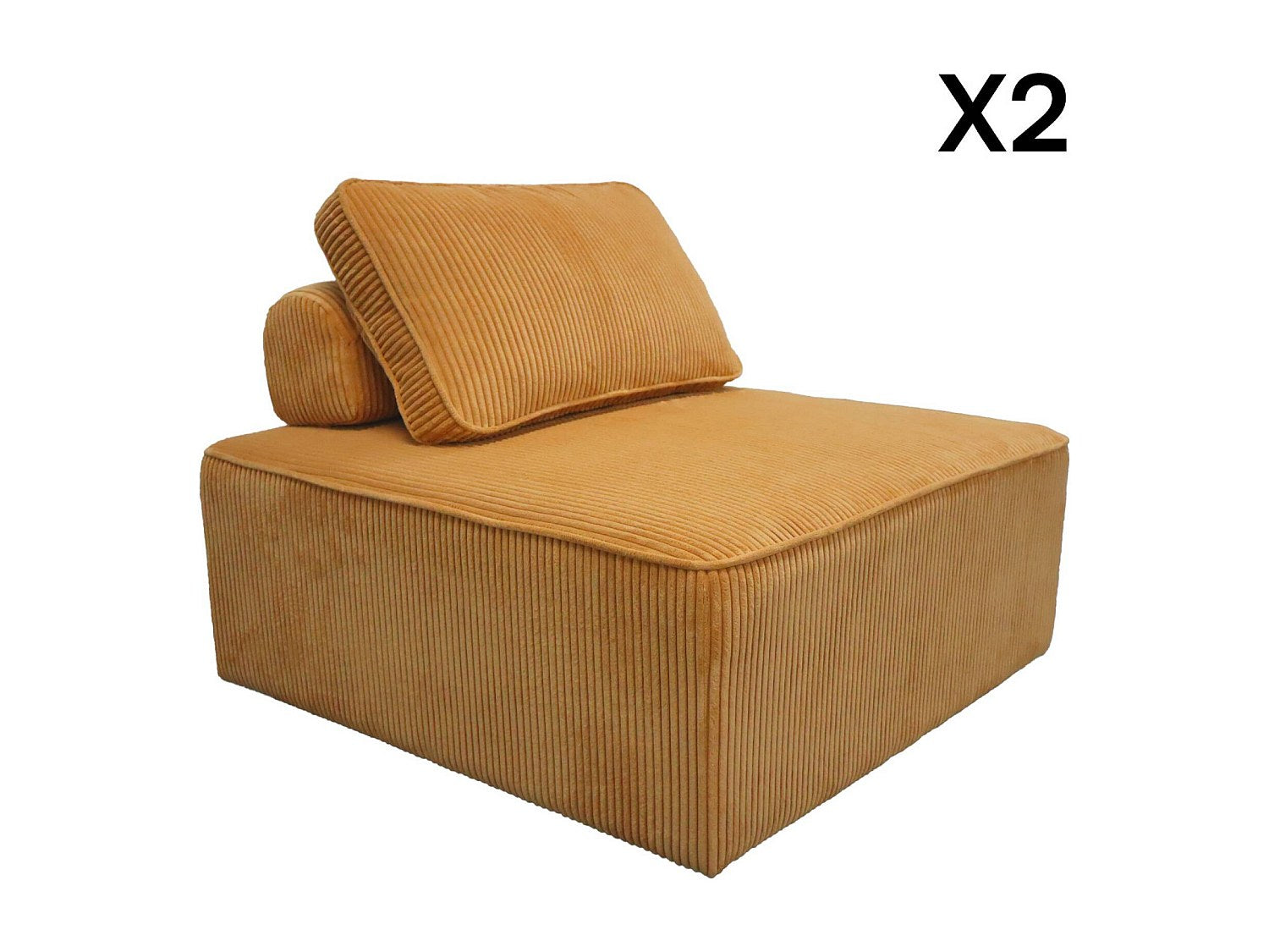 Chauffeuse modulable jaune velours