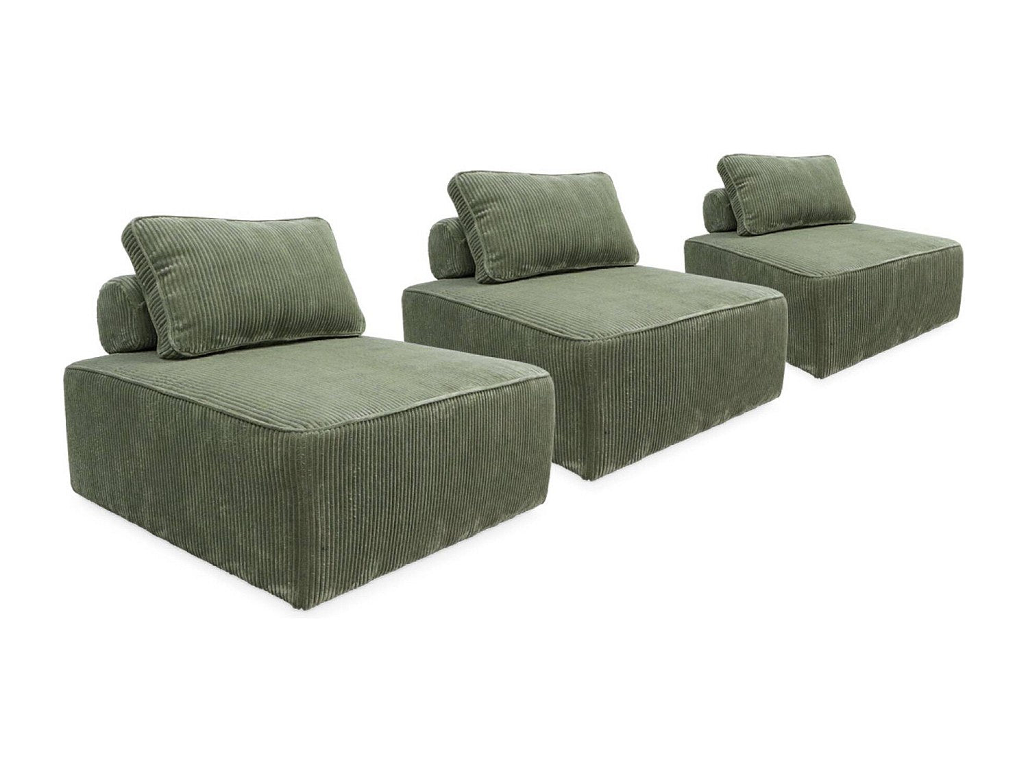 Chauffeuse modulable vert velours