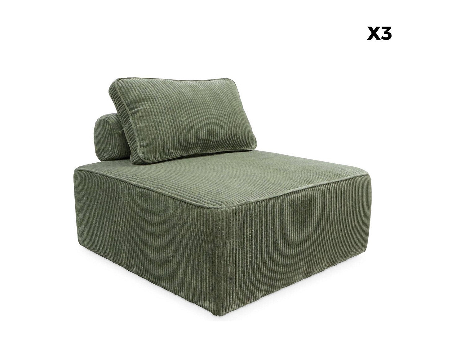 Chauffeuse modulable vert velours