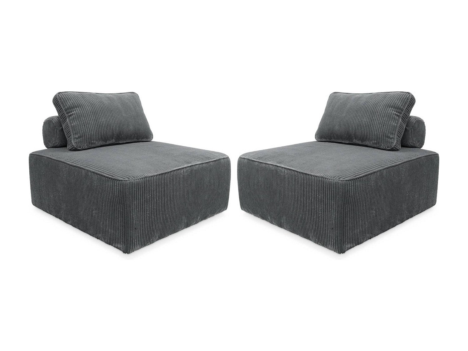 Chauffeuse modulable gris velours
