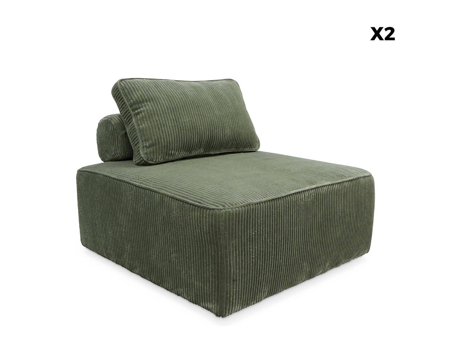 Chauffeuse modulable vert velours