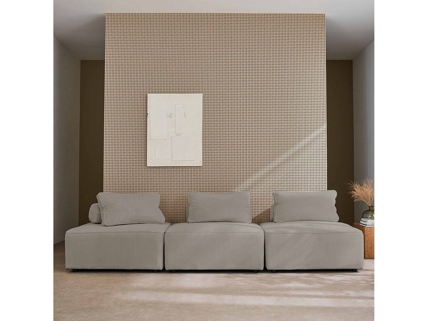 Chauffeuse modulable gris velours