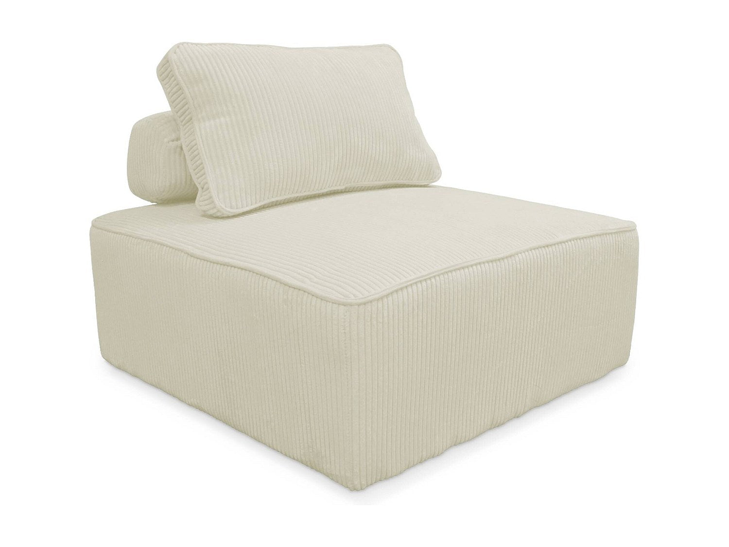 Chauffeuse modulable 3 places beige velours