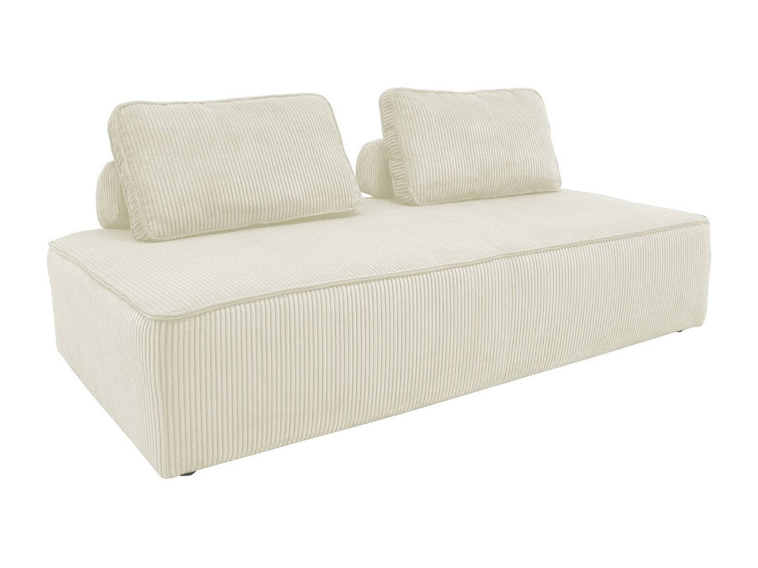 Chauffeuse modulable 3 places beige velours