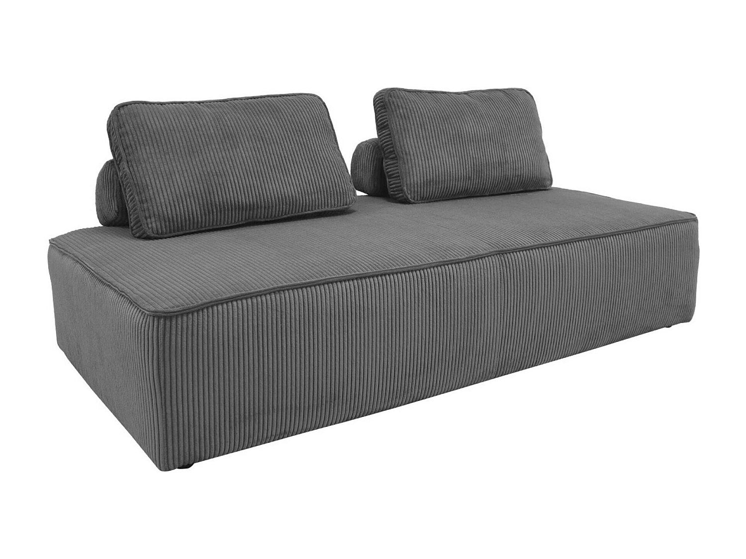 Chauffeuse modulable 3 places gris velours