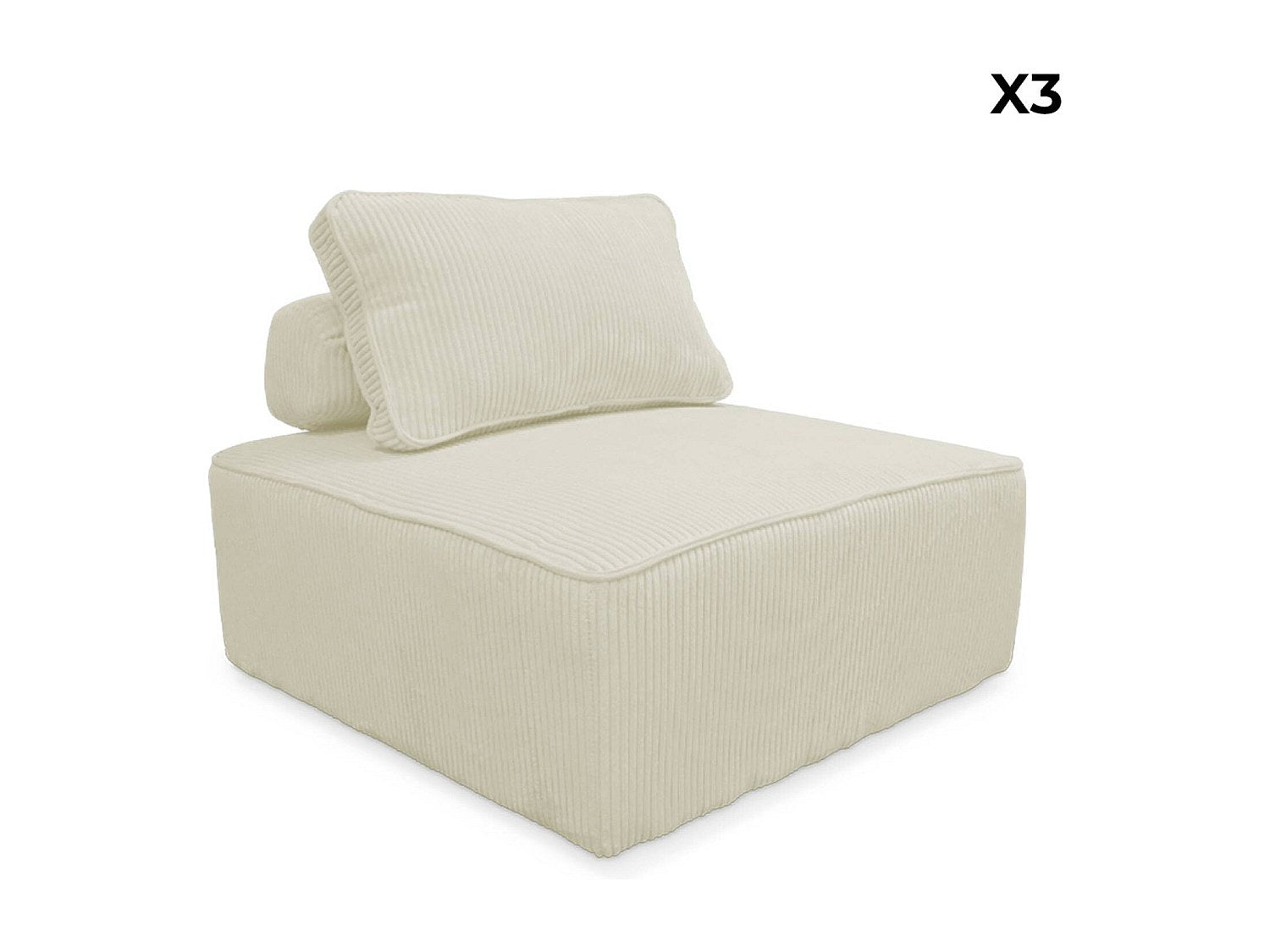 Chauffeuse modulable beige velours