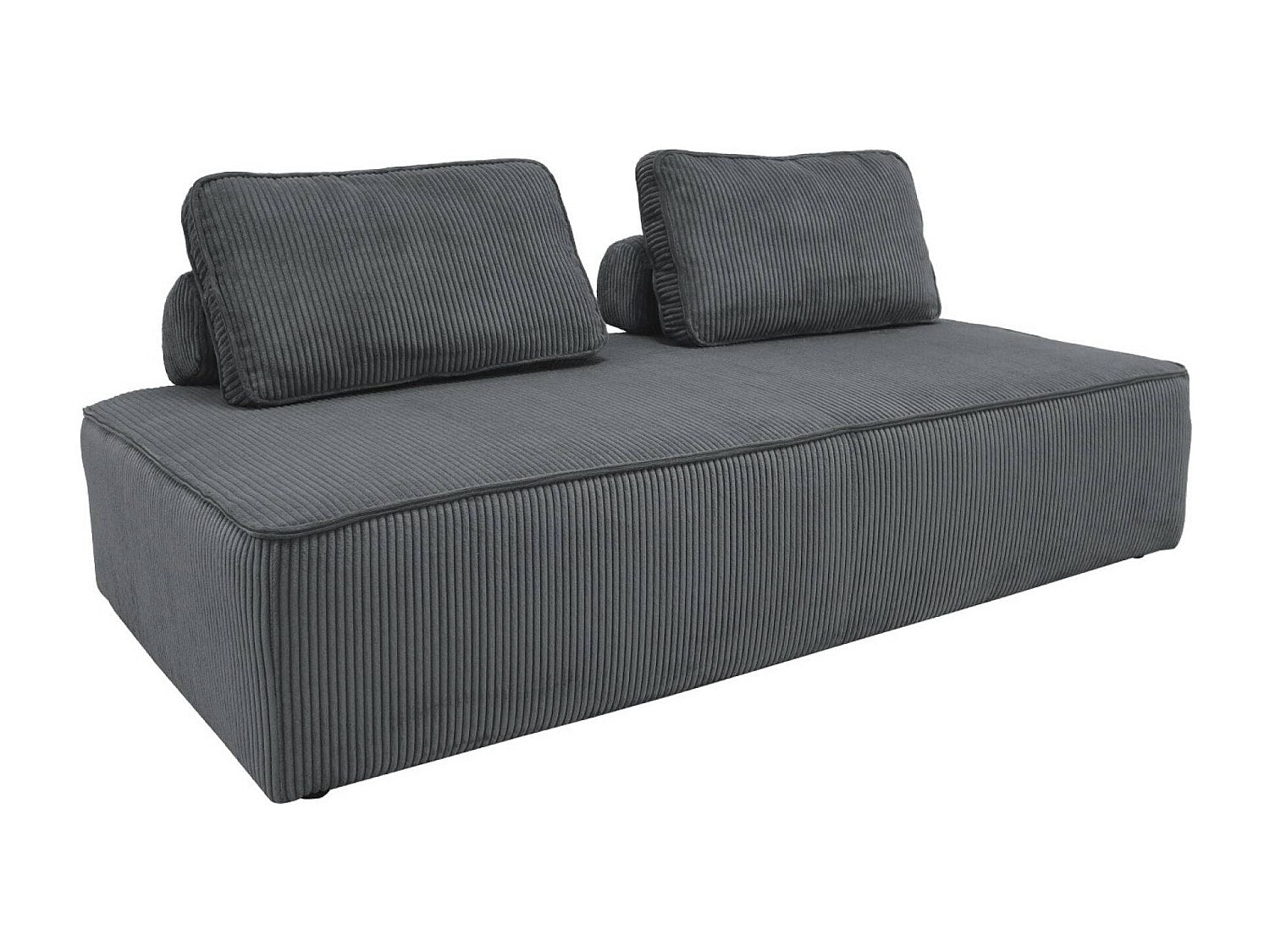 Chauffeuse modulable 4 places gris velours