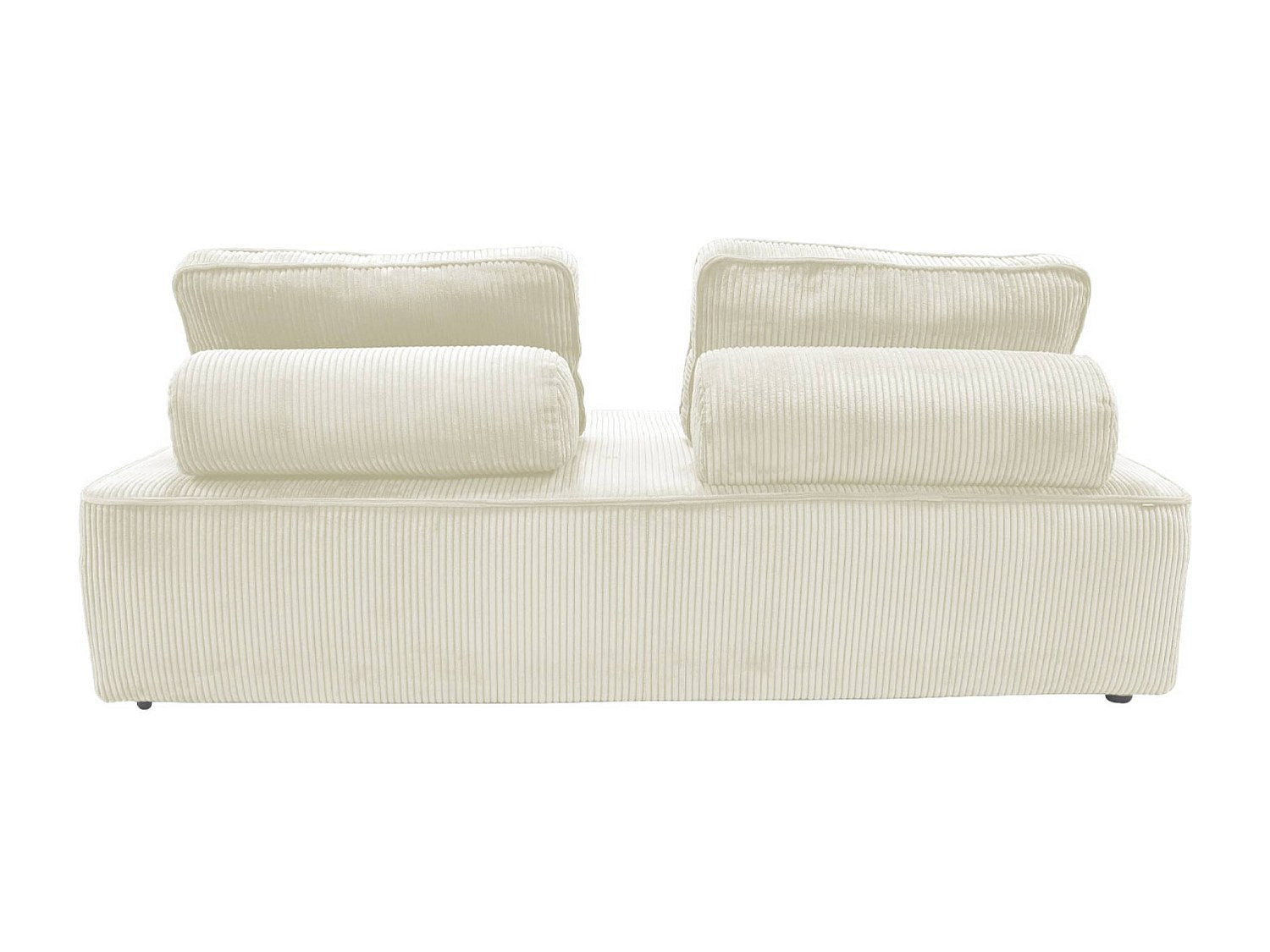Chauffeuse modulable 2 places beige velours