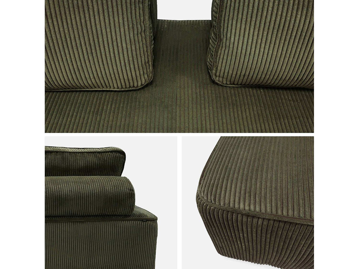Chauffeuse modulable 2 places vert velours