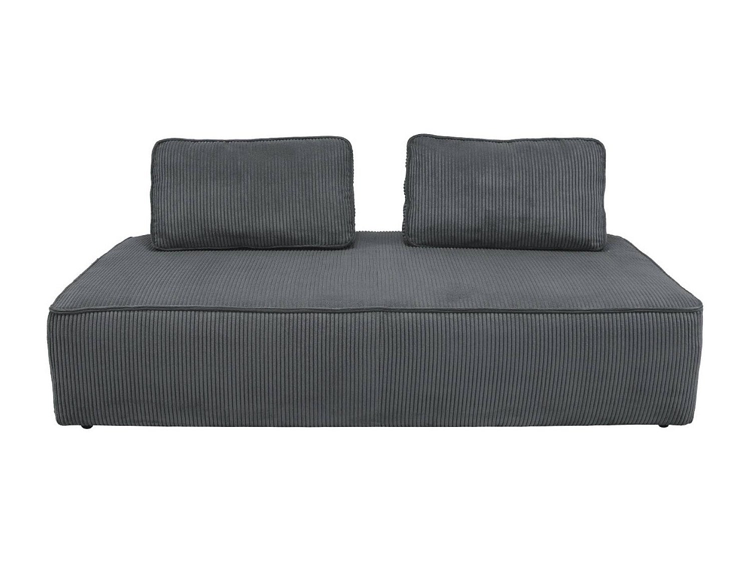 Chauffeuse modulable 2 places gris velours