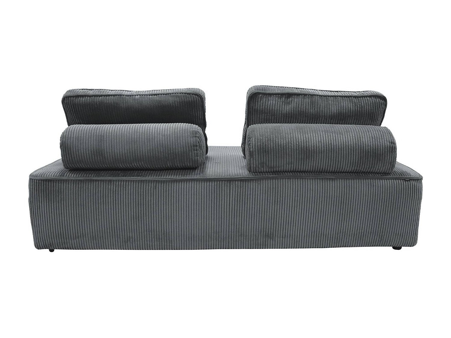 Chauffeuse modulable 2 places gris velours