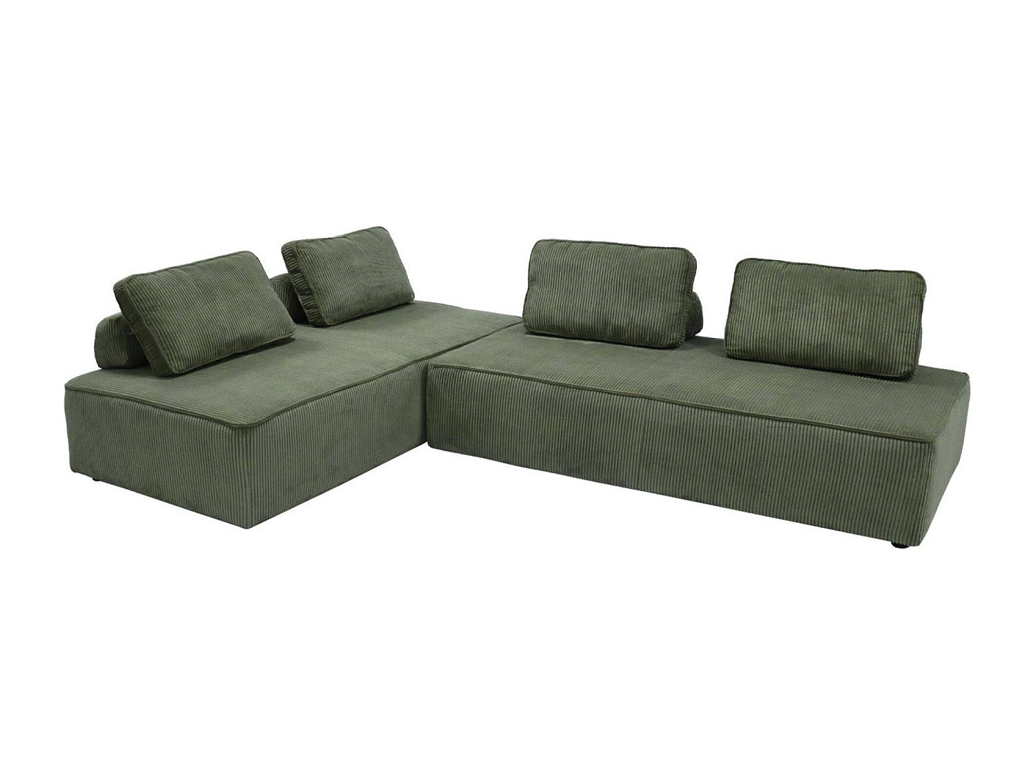 Chauffeuse modulable 2 places vert velours