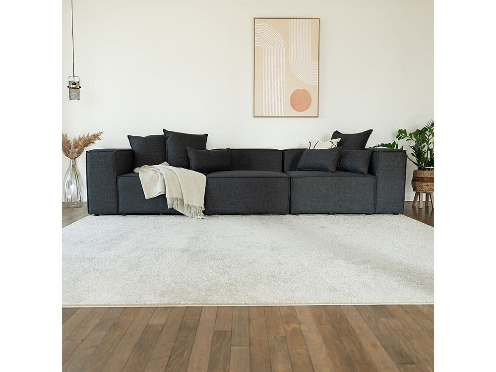 Canapé modulable gris tissu