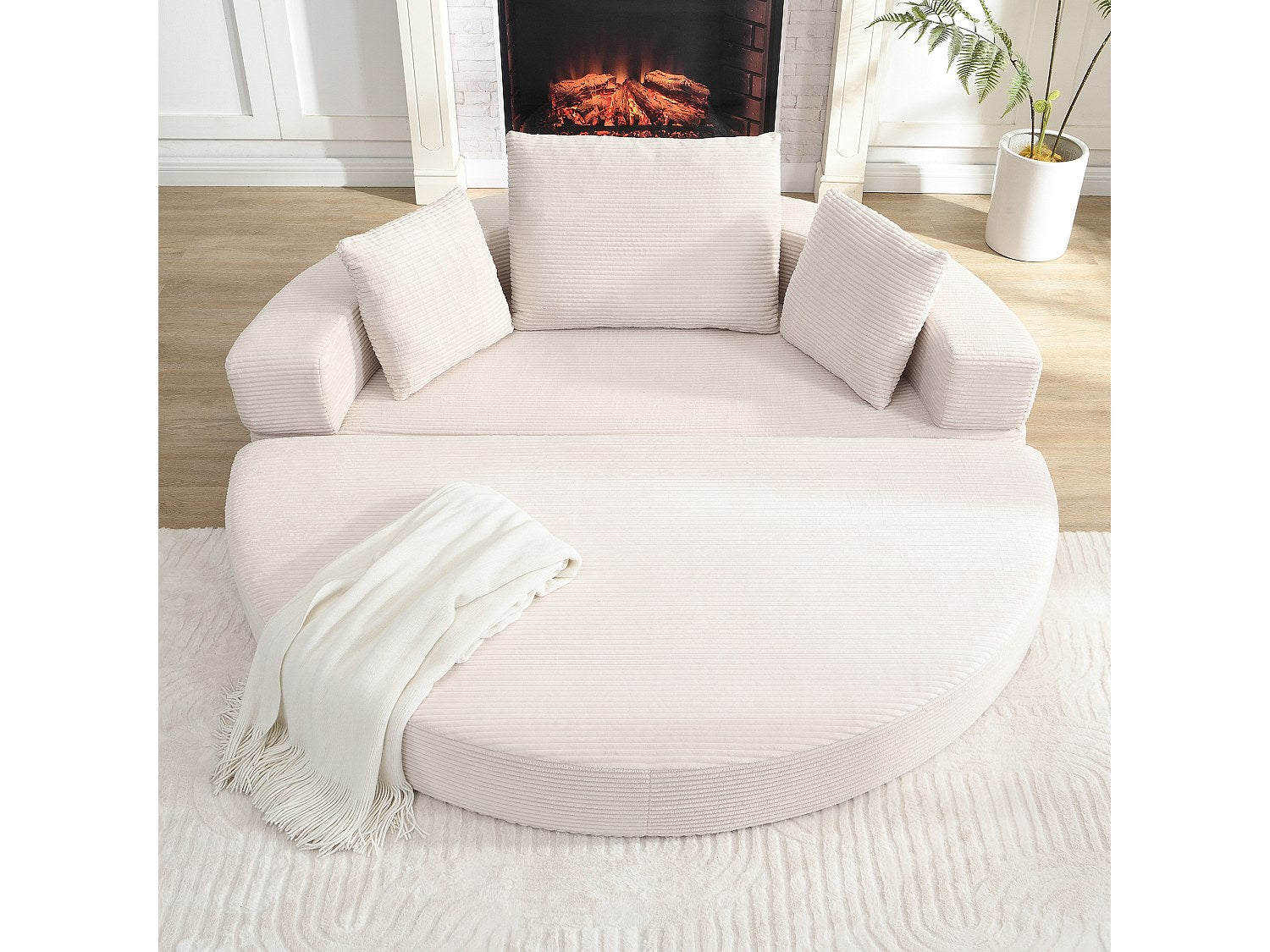 Canapé modulable convertible beige velours