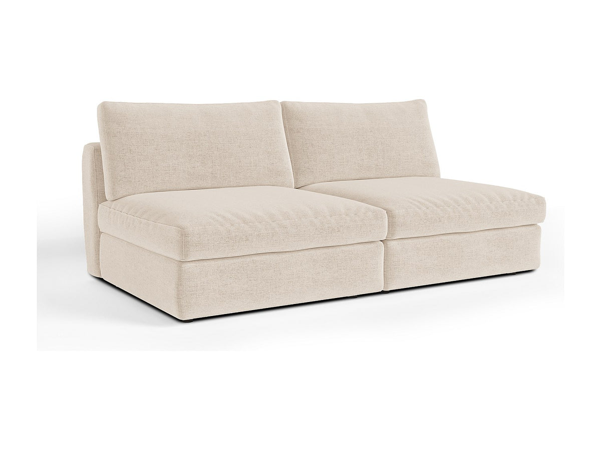 Canapé modulable 3 places beige tissu