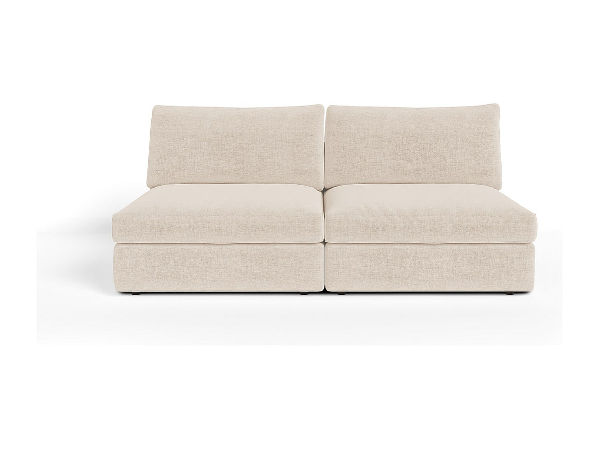 Canapé modulable 3 places beige tissu