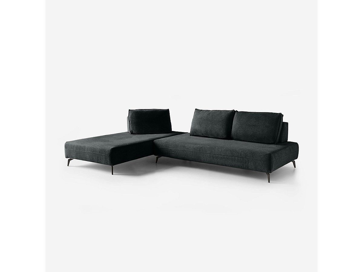 Canapé modulable 3 places noir tissu