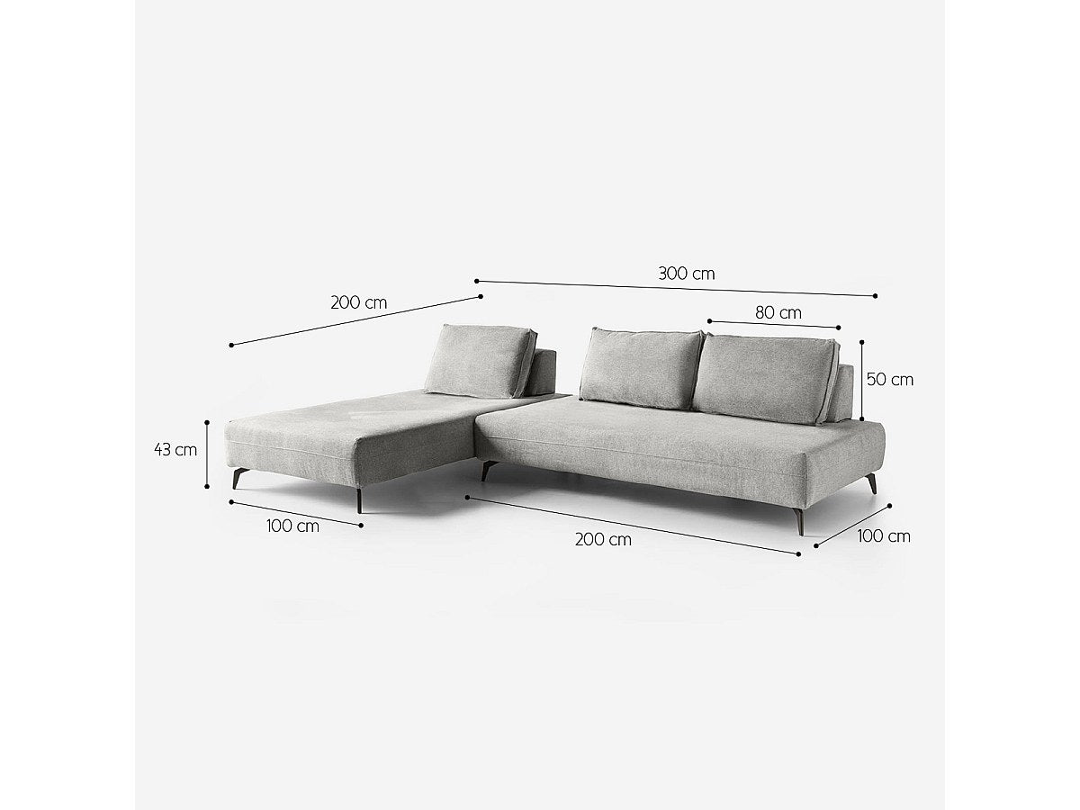Canapé modulable 3 places noir tissu