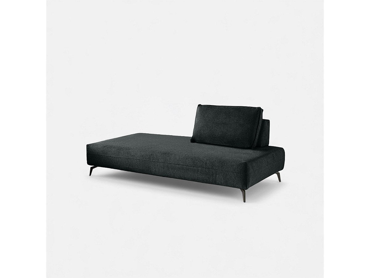 Méridienne pour canapé modulable noir tissu