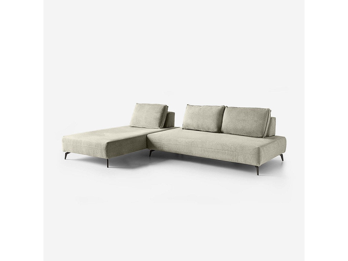 Canapé modulable 3 places beige tissu