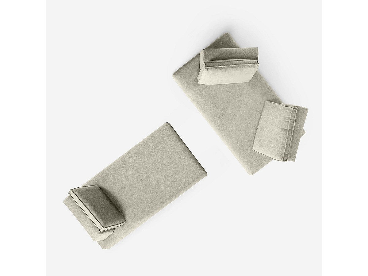 Canapé modulable 3 places beige tissu