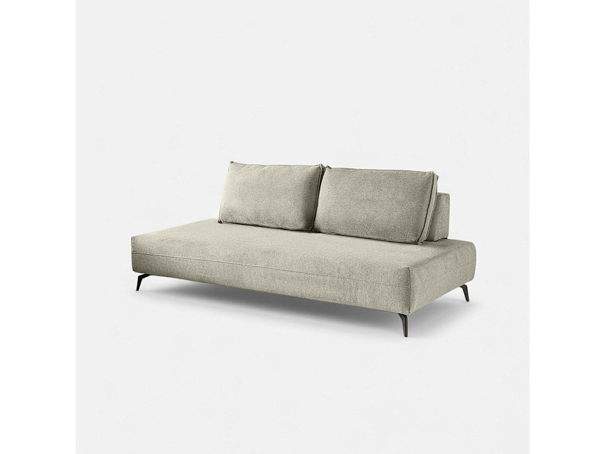 Canapé modulable 2 places beige tissu