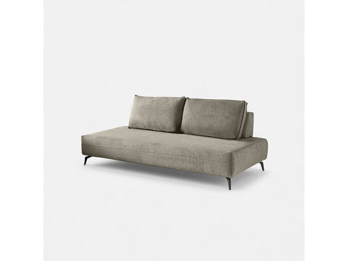 Canapé modulable 2 places marron tissu
