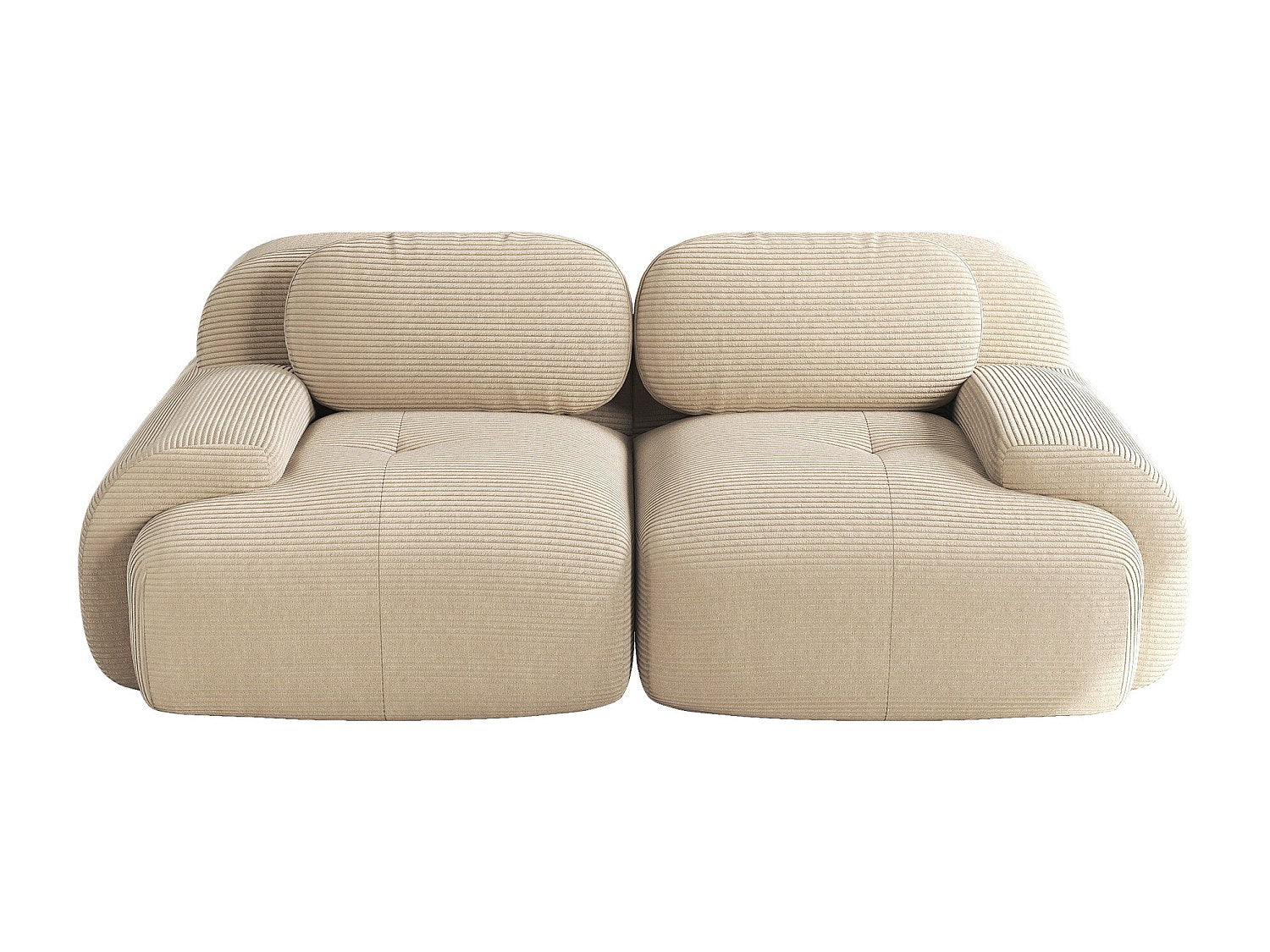 Canapé modulable beige velours