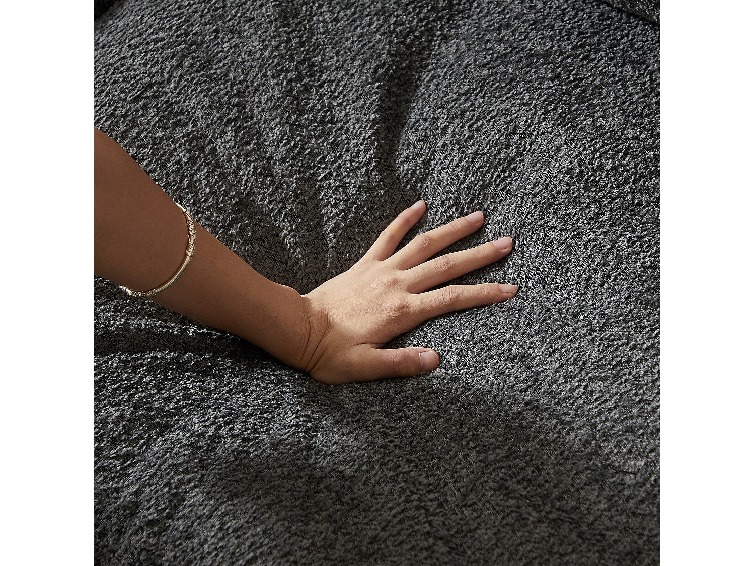 Méridienne pour canapé modulable 6 places gris tissu