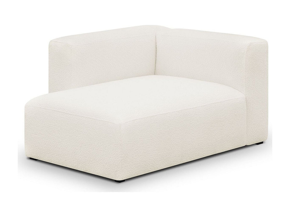 Méridienne pour canapé modulable 4 places beige tissu