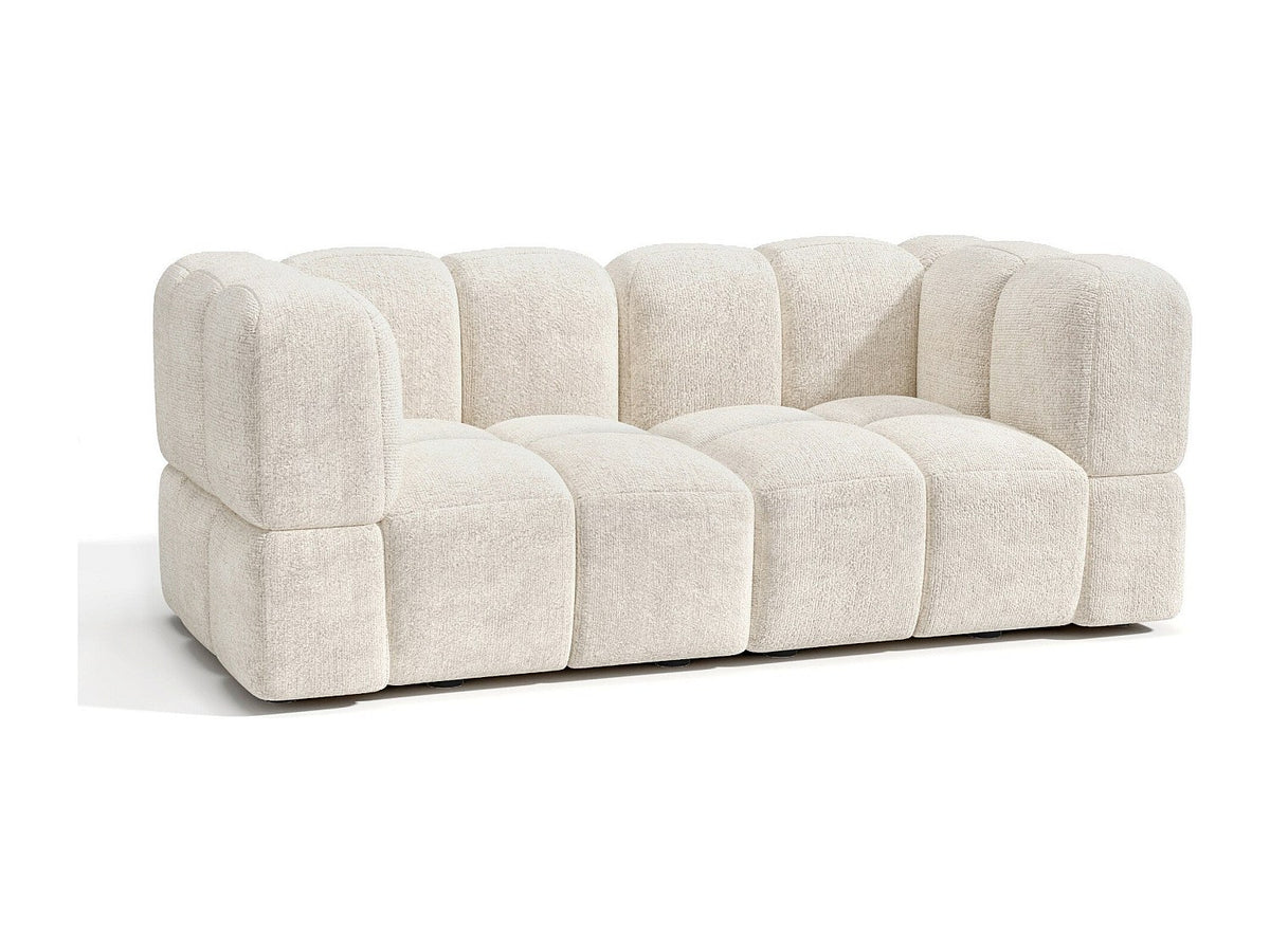 Canapé modulable 3 places beige velours