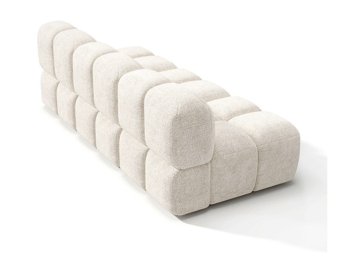 Canapé modulable 5 places beige velours