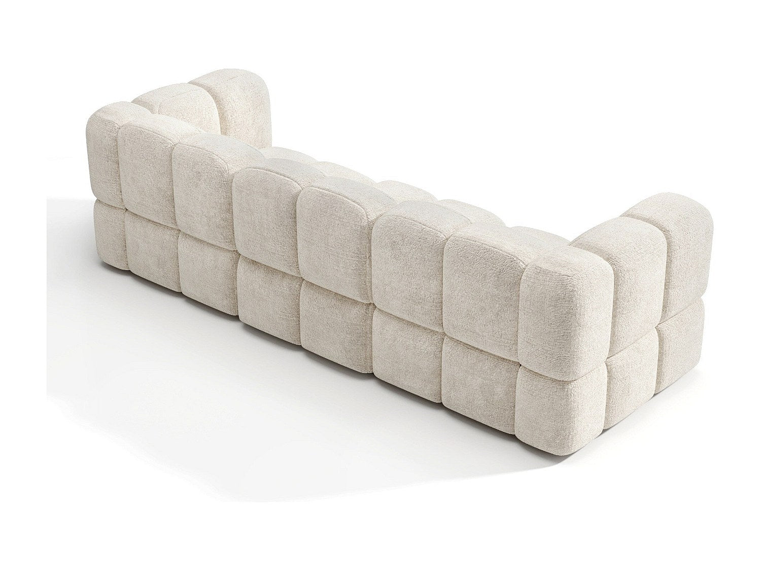 Canapé modulable 5 places beige velours