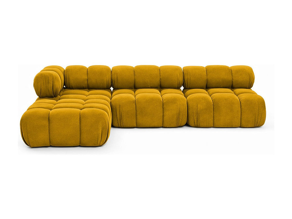 Canapé modulable jaune tissu