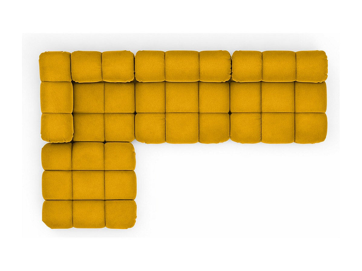 Canapé modulable jaune tissu