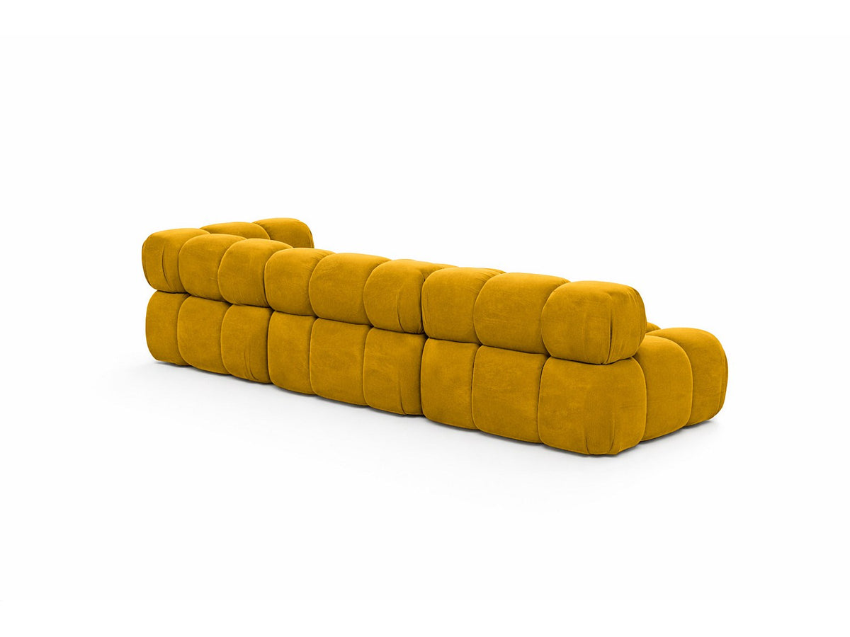 Canapé modulable jaune tissu
