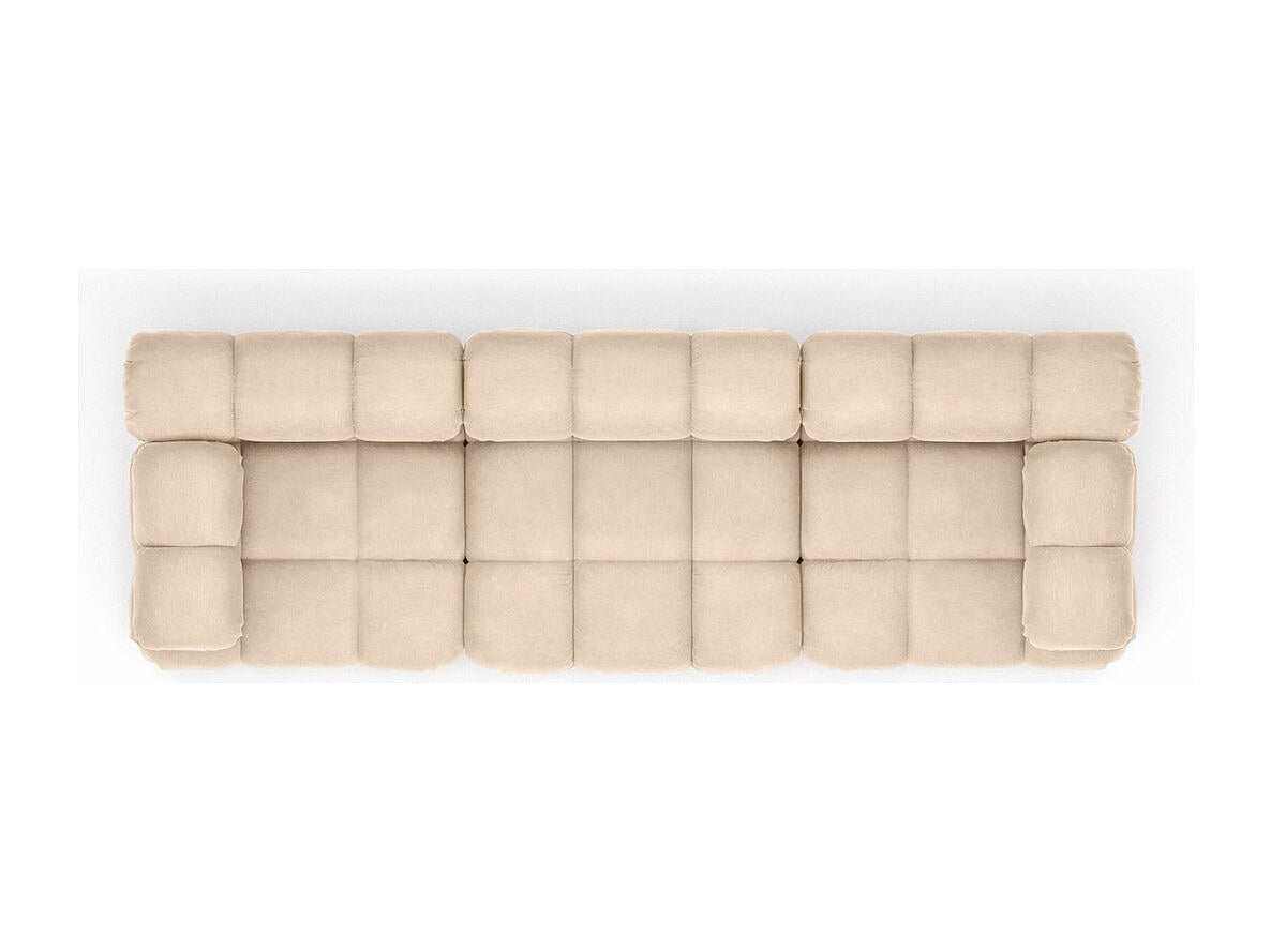 Canapé modulable 3 places beige tissu