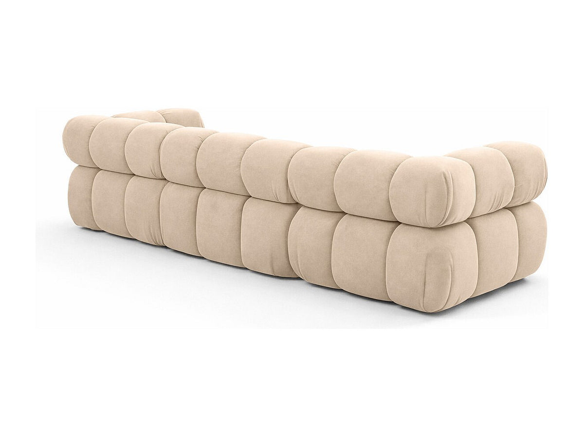Canapé modulable 3 places beige tissu